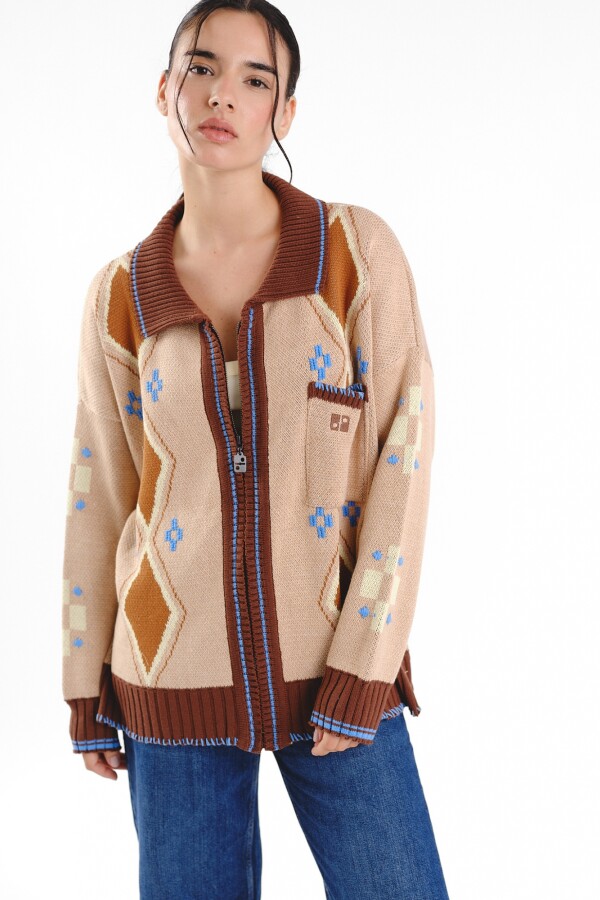 Campera Confeti Beige