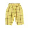 SS25.UN2502 Pantalón De Algodón A Cuadros Con Bolsillos Y Elástico Amarillo Piupiuchick - 24 Meses