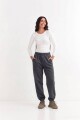 Pantalón dep clásico c/puños elásticos - UNISEX Gris melange oscuro