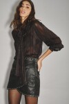 Falda Orient Studs Cuero Negro