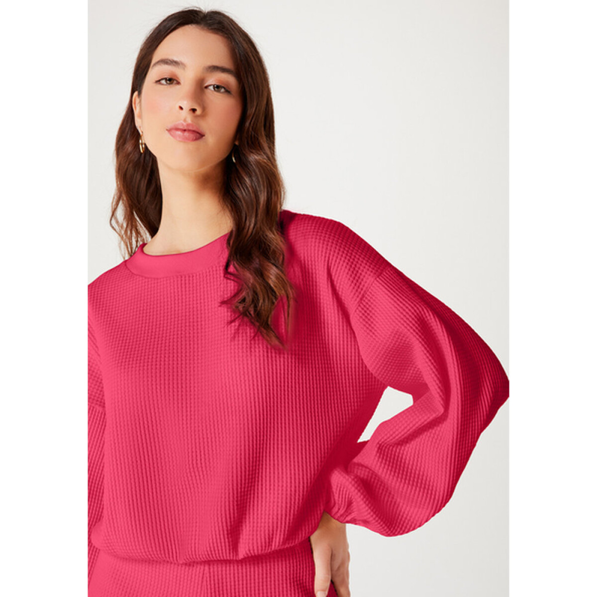 BLUSAO ML FEM - ROSA MEDIO 