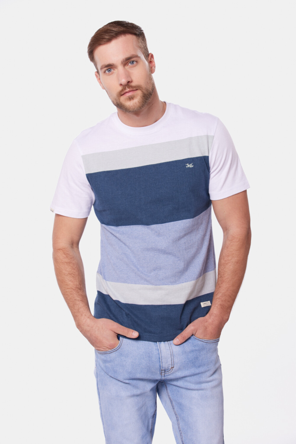 REMERA RAYADA Marino