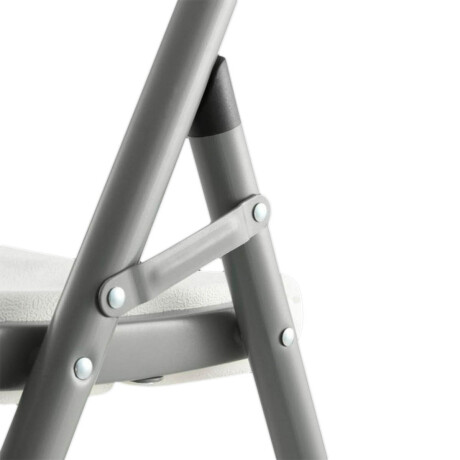 Sillas Plegables Metal Set X2 Jardín Hogar Camping Blanco