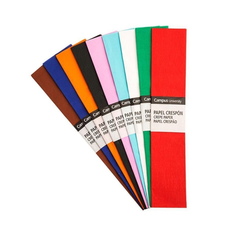 Papel Crepé Campus Verde Claro 50Cm x2M 20 Grs #Papel Crepé Campus Verde Claro 50Cm X 2M 20 Grs