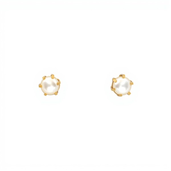 Caravanas Perlas- Oro bajo - Perla española- CA8291 conperla