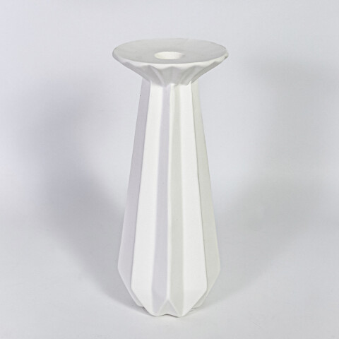 PORTA VELA CERAMICA BLANCO 11X26.5CM Unica