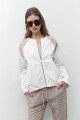 Chaqueta bomber bordada blanco