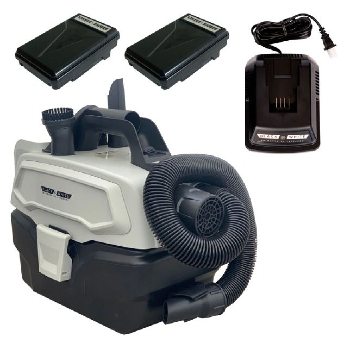 Aspiradora a batería tipo valija 150W 7.5L con batería extra de regalo 