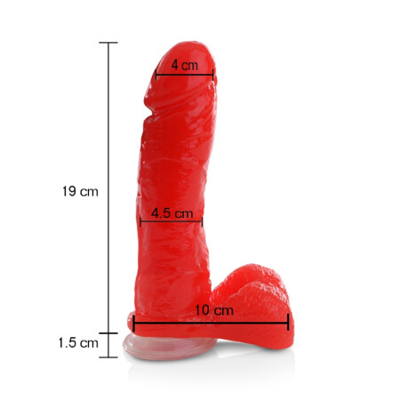 Consolador Realístico Cock Con Ventosa Rojo