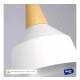 Lampara Colgante De Techo Color Y Madera Diseño Nordico Blanco