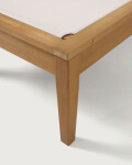 Reposera de exterior Caterin de madera maciza de eucalipto en color beige