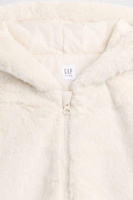 Campera Peludita Niña Ivory Frost