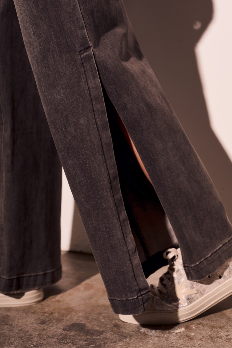 Jean Wide Tajo Denim Gris