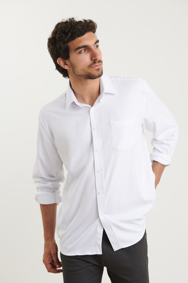 CAMISA HARRINGTON LABEL - Blanco 