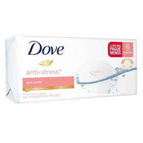 DOVE JABÓN EN BARRA AGUA MICELAR 90gr 6 UNIDADES DOVE JABÓN EN BARRA AGUA MICELAR 90gr 6 UNIDADES