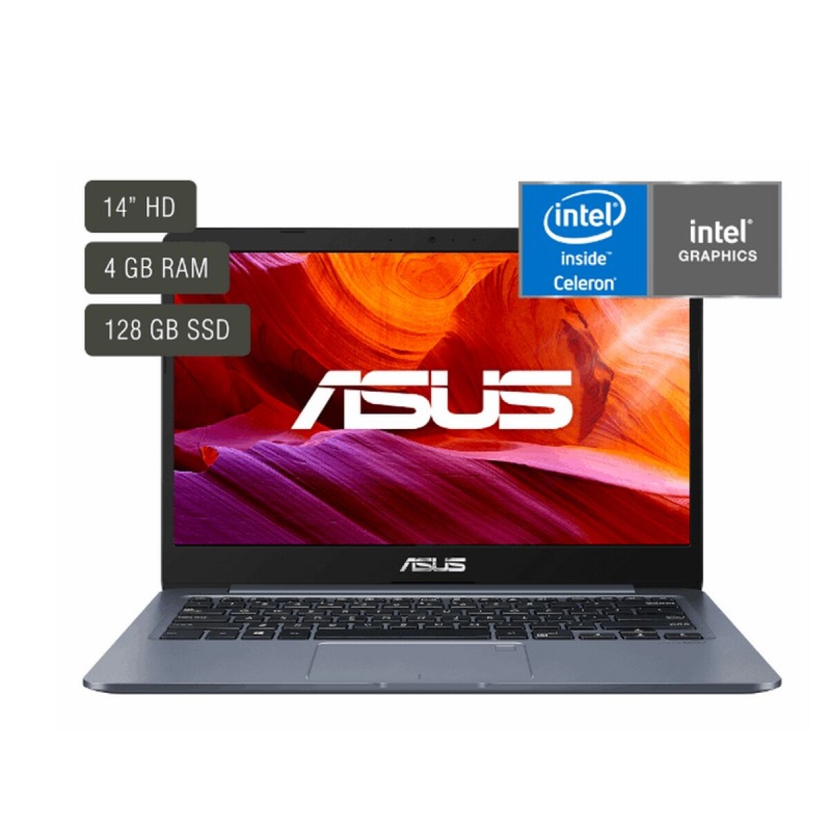 NOTEBOOK ASUS 14" INTEL N3350/4GB/128GB 