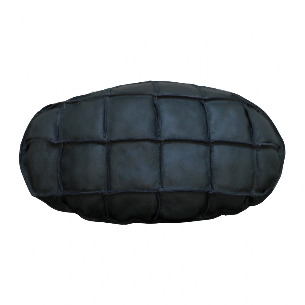 Almohadón Cuero - 56x35cm - oval chico Negro