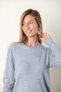 BUZO FLUORITA Gris claro