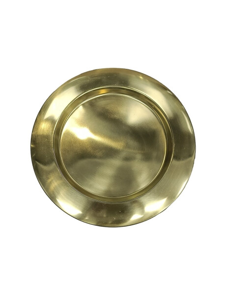 PLATO DE SITIO D33CM ACERO DORADO PLATO DE SITIO D33CM ACERO DORADO