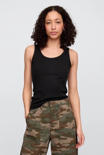 Musculosa Rib Mujer True Black V2