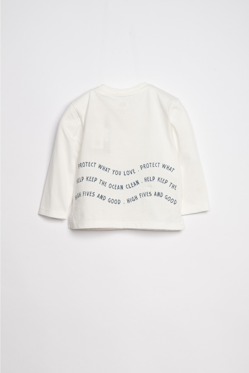 Remera Ondas Blanca