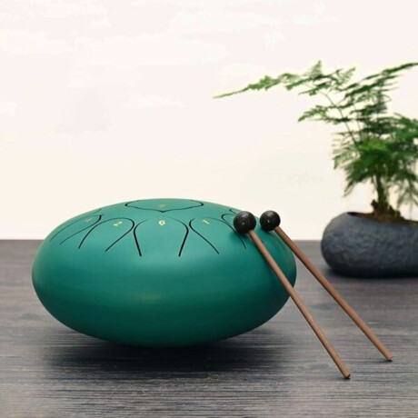 Tambor instrumento musical mediano Verde