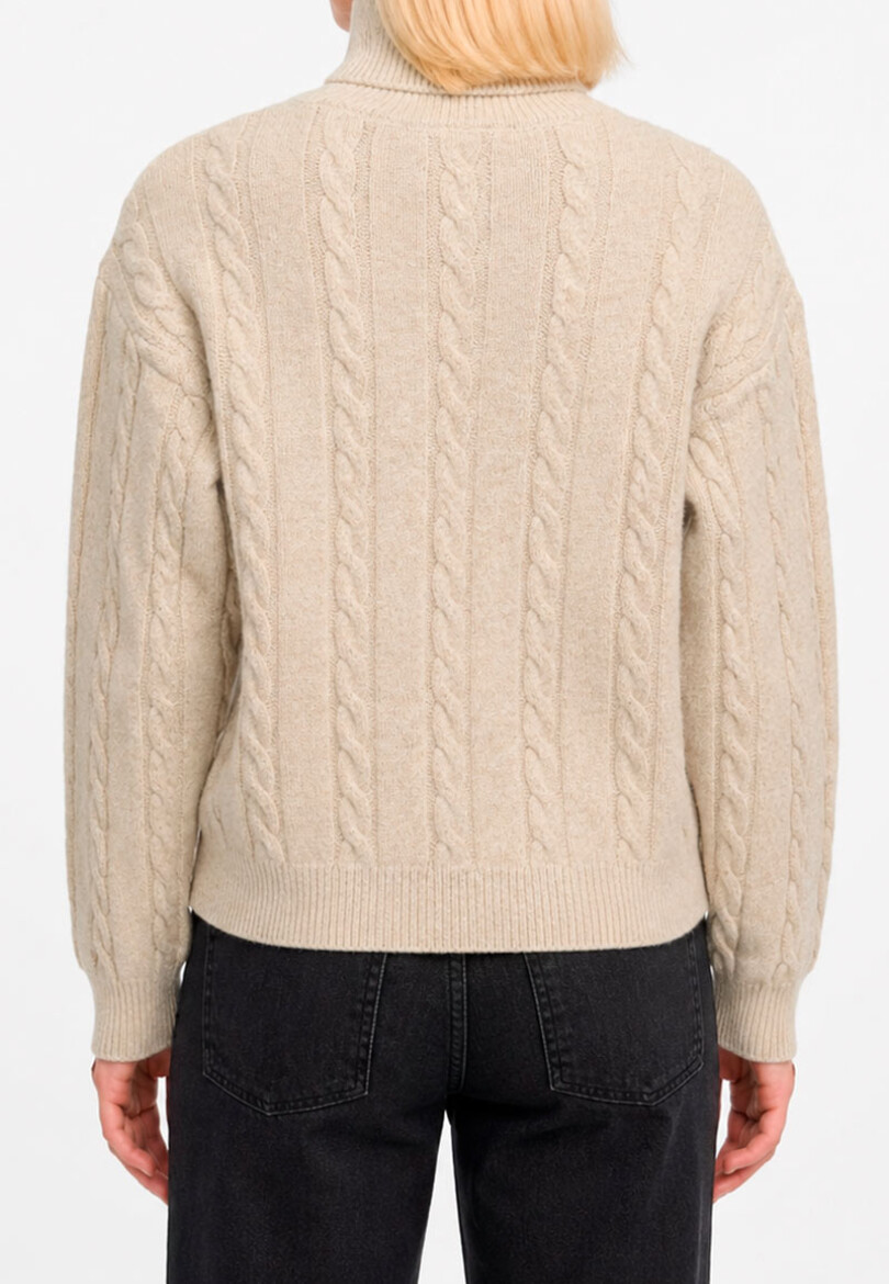 Polera trenza BEIGE