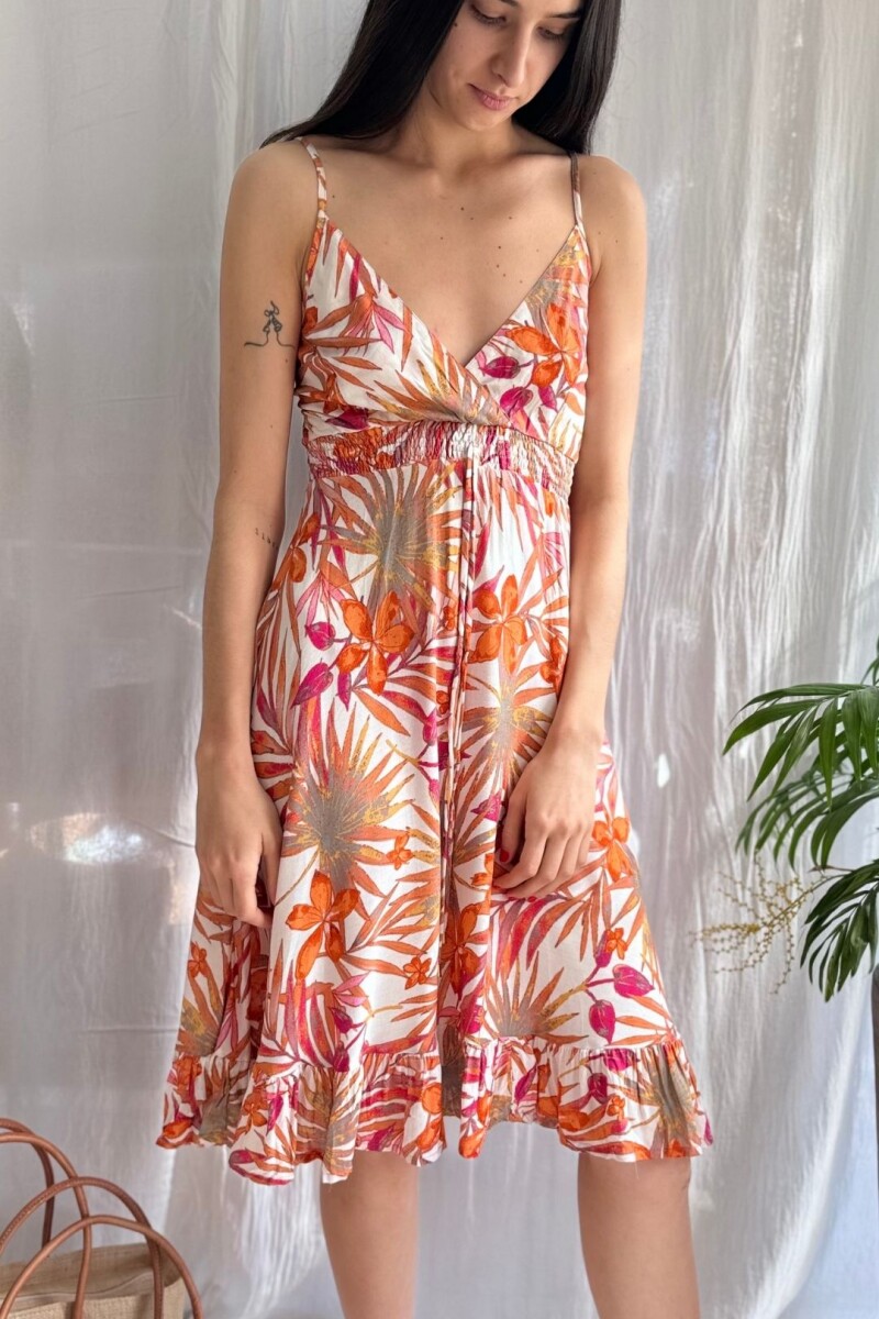 Vestido Avelia corto Naranja