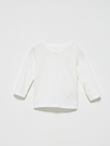 Remera manga larga básica Blanco
