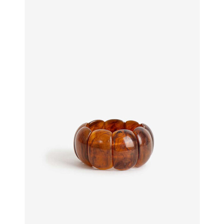 Pulsera Elástica Resina Marron Carey