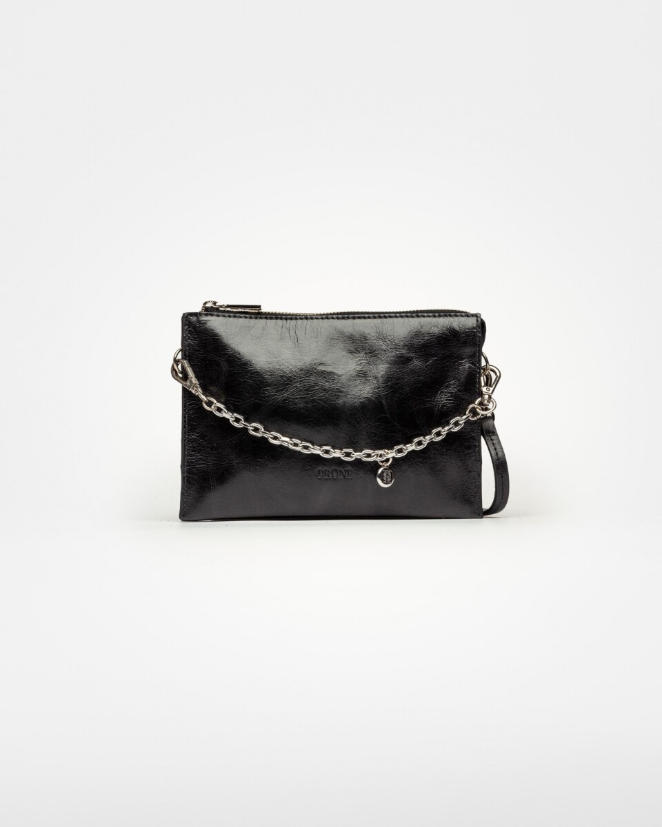 Mini bag Kaia en cuero arrugado - Negro 