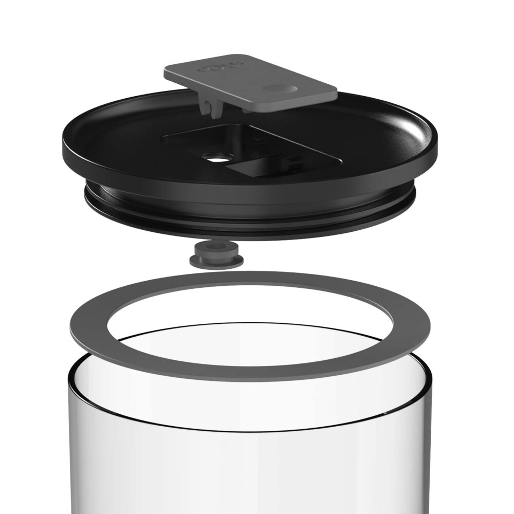 FRASCO REDONDO PLASTICO NEGRO DUO LOCK PHD250