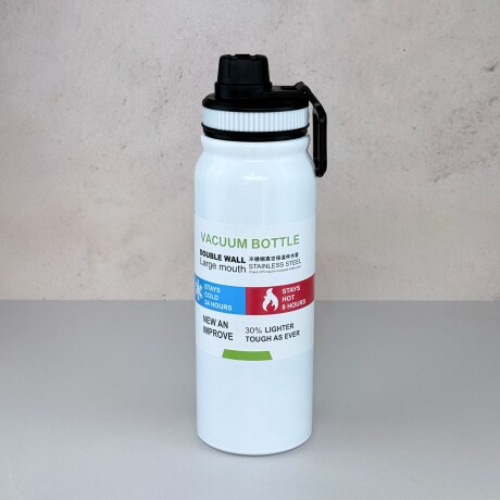 Botella Térmica de Acero Inoxidable Doble Pared | Blanco Botella Térmica de Acero Inoxidable Doble Pared | Blanco