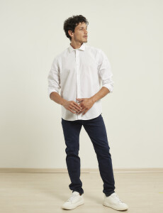 011762 CAMISA HARRINGTON LABEL Blanco