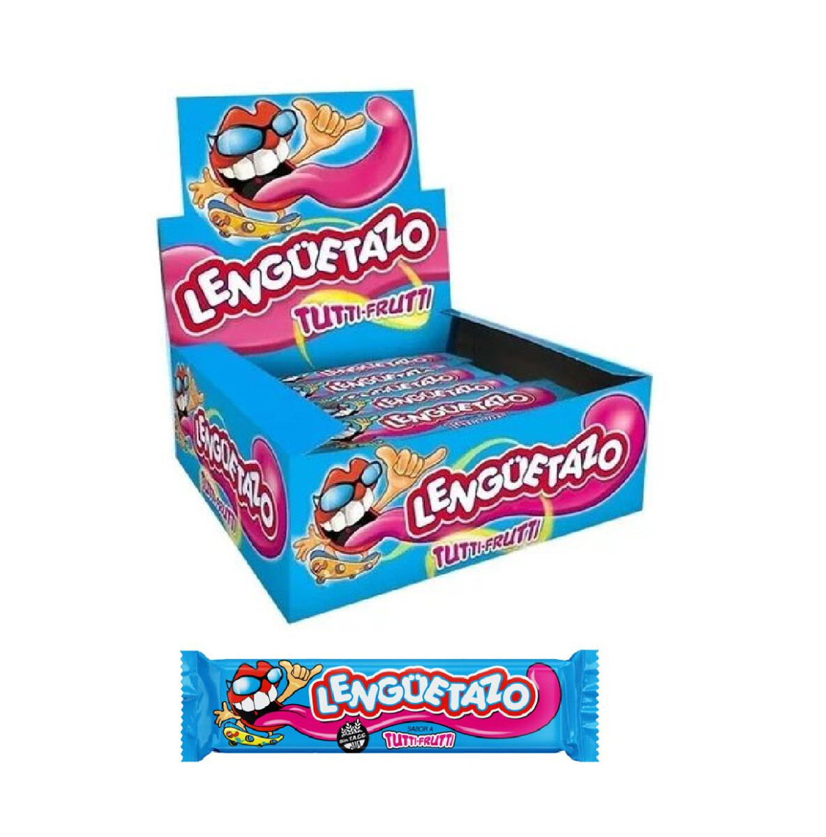 MASTICABLE LENGUETAZO TUTTI-FRUTTI DISPLAY 32PCS 416GRS 