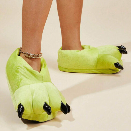 Pantuflas Diseño Garras Talles Para Niños y Adultos Verde