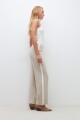Pantalón tejido beige melange