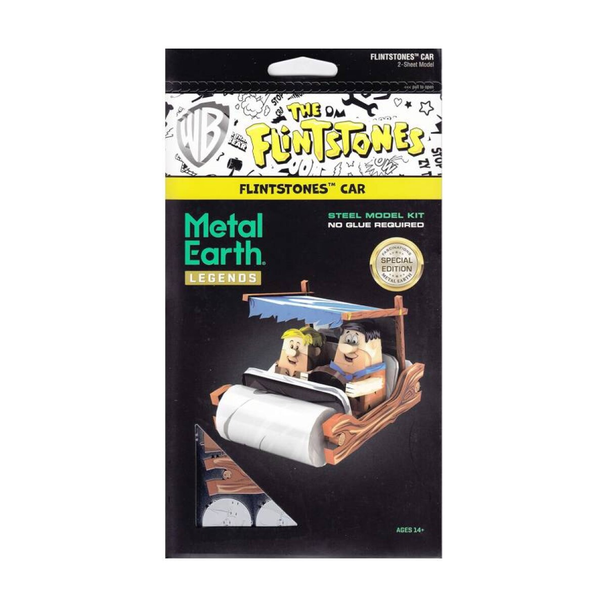 Model Kit Metalico - Metal Earth Premium Series - The Flintstones Car Picapiedras 