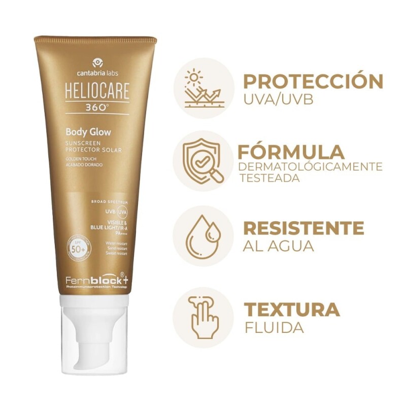 Protector Solar Heliocare 360 Body Glow 100 Ml. Protector Solar Heliocare 360 Body Glow 100 Ml.