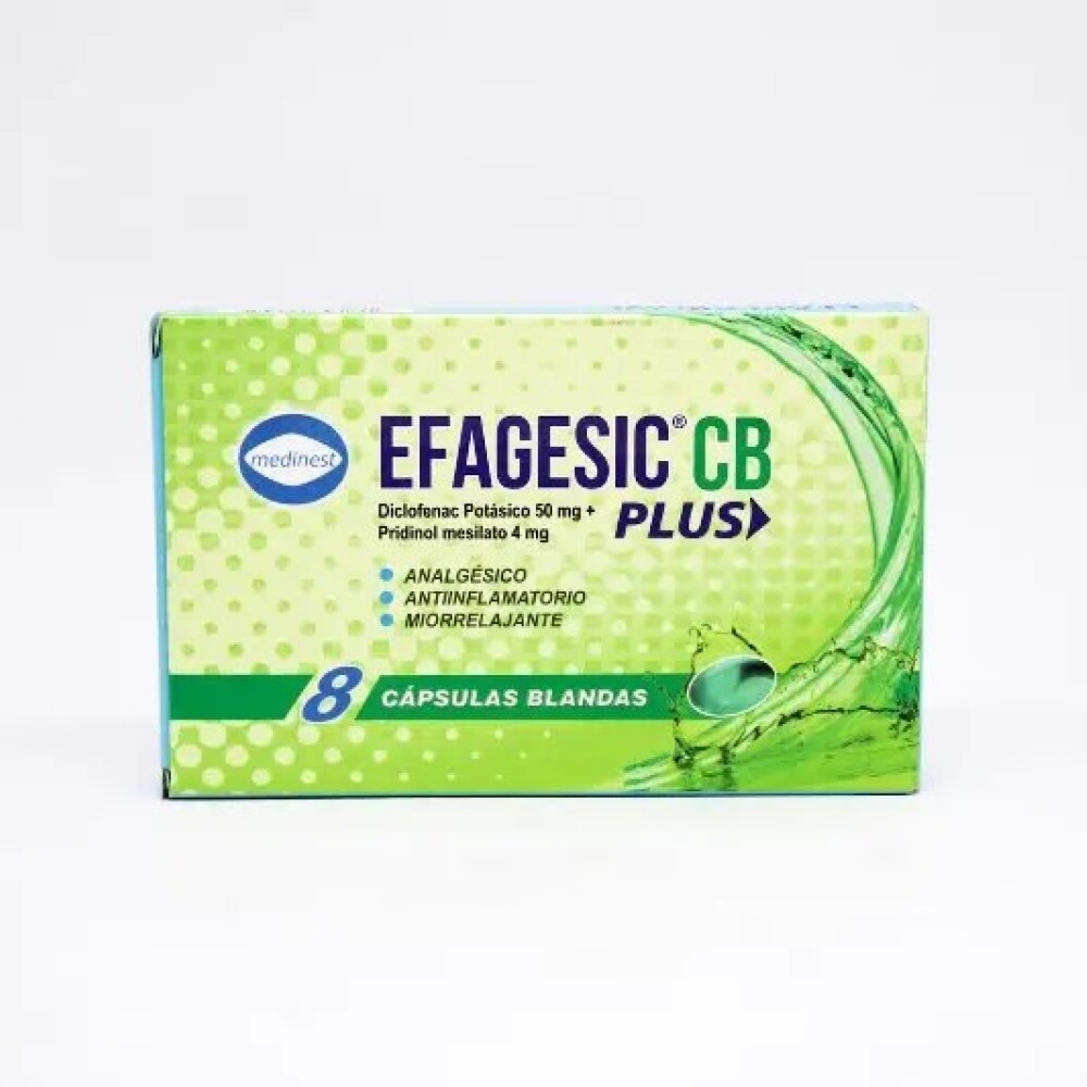 EFAGESIC CB PLUS CJ X 8 CAPS. única