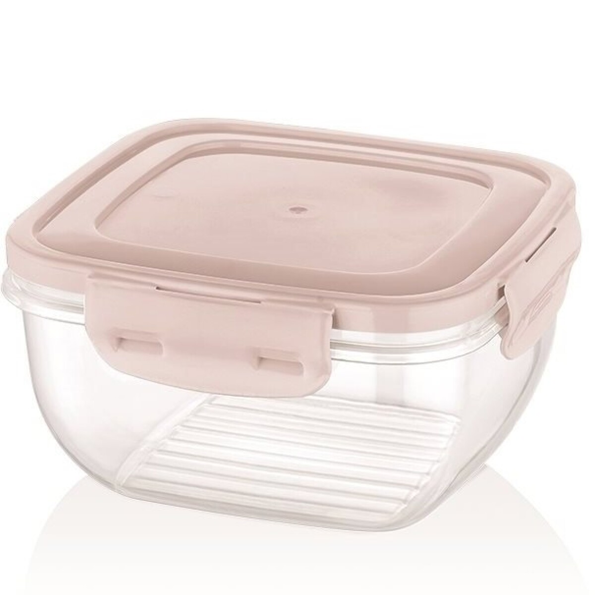 RECIPIENTE CUADRADO 900ML "COOK&LOCK" SURTIDO EN 3 COLORES CELETE, GRIS , ROSA 15x15x7.5cms 