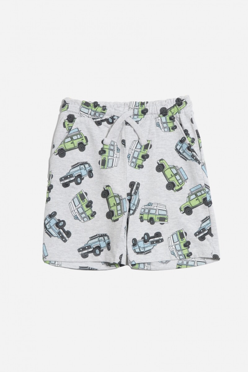 Bermuda terry estampada GRIS