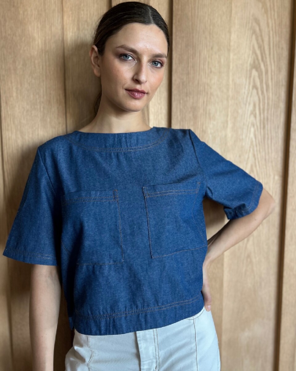 Remera Fresa - Denim Azul 