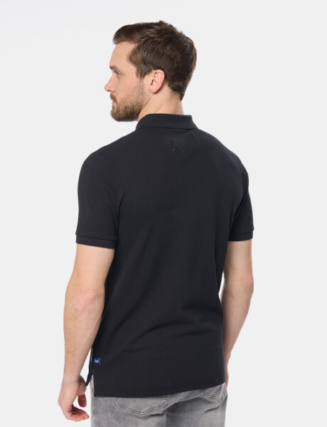 REMERA POLO LISA PIQUÉ Negro