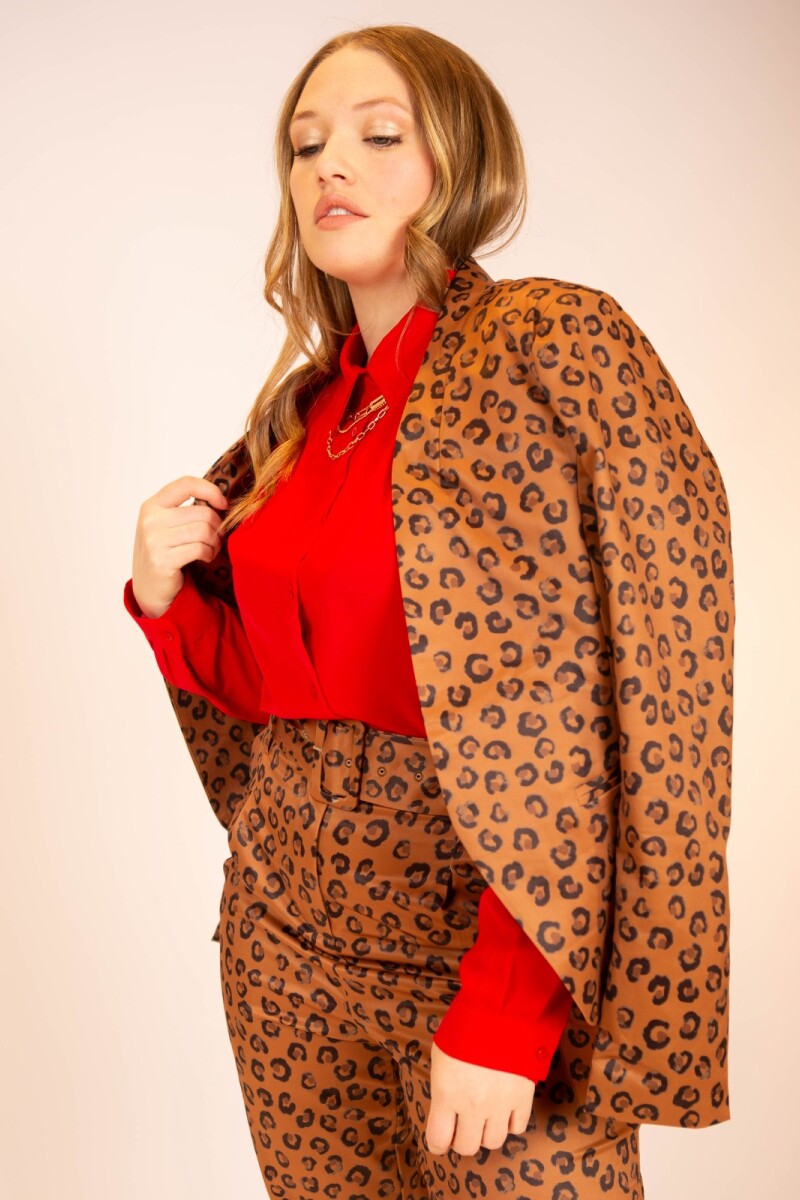 Blazer print Camel