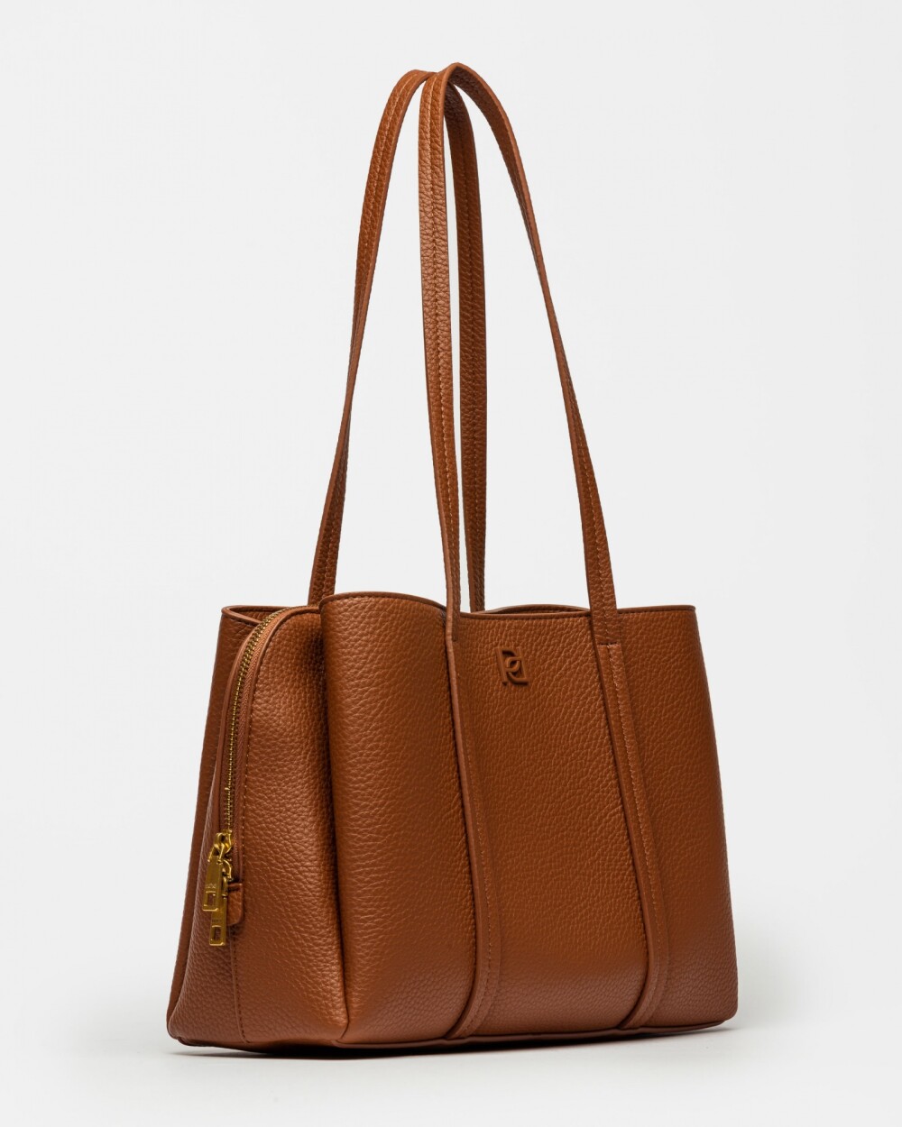 Cartera al Hombro Oslo en Efecto Cuero Graneado Cuoio