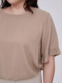 Blusa Abbas Beige Oscuro