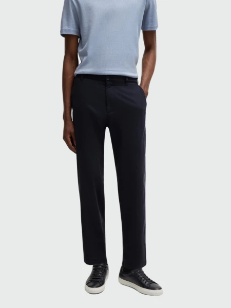 BOSS - Pantalón de gabardina regular Fit Negro