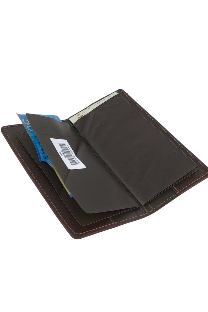 Billetera de Mozo en Cuero con Separadores Plásticos Negro