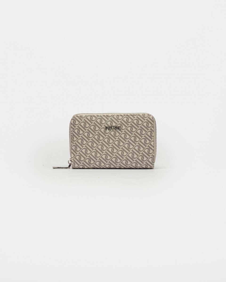 Billetera Monogram En Efecto Cuero Estampado - Vison 